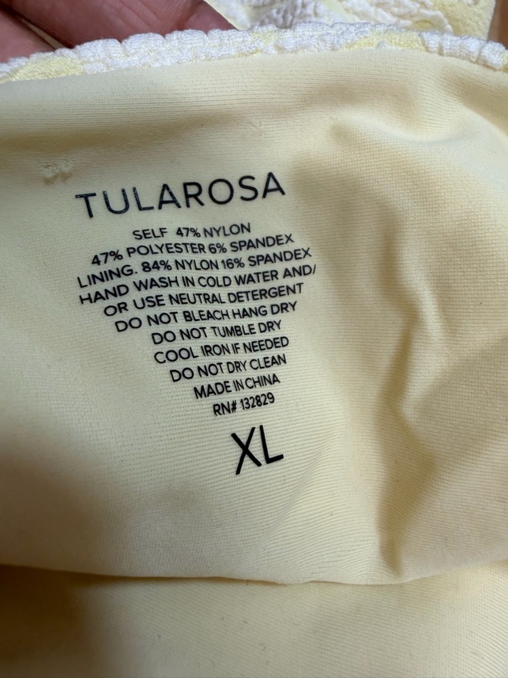 Textured Bikini Bottom in Pale Yellow size extra large NWT. - Picture 3 of 8